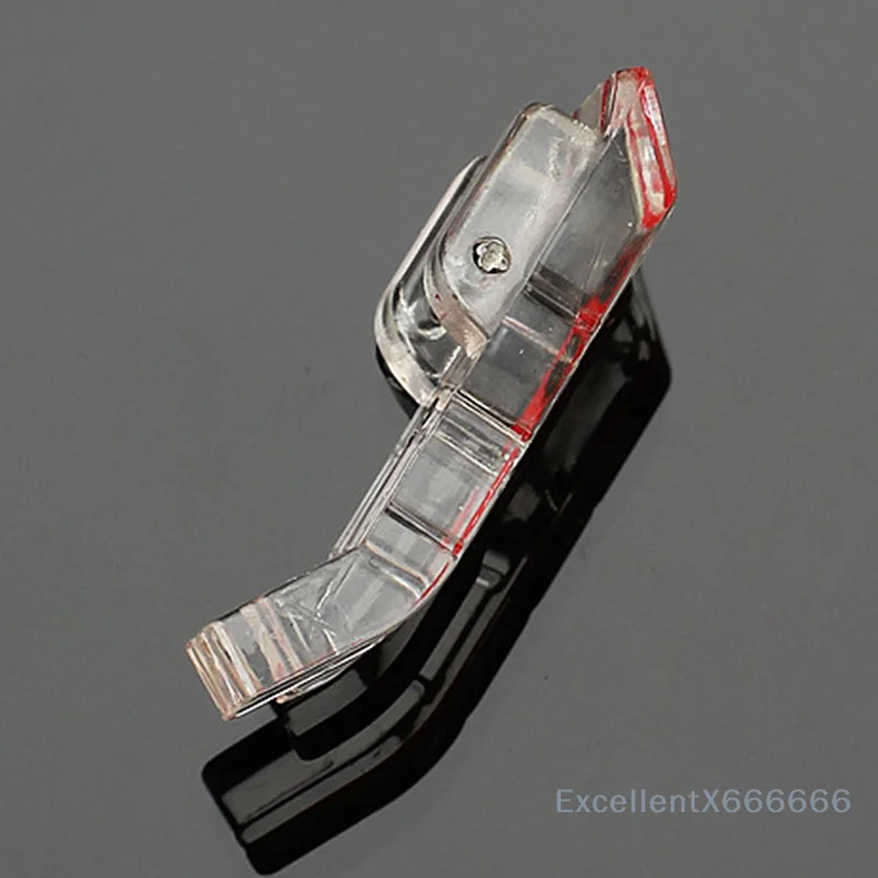 Domestic Sewing Machine Accessory - Plastic Clear Parallel Stitch Foot Presser Border Guide Tool for Accurate Seams