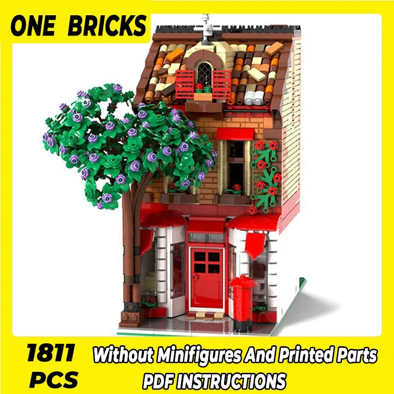 Moc Building Bricks Street View Model Village Post Office Technology Modular Blocks Gifts Toys For Children DIY Sets Assembly