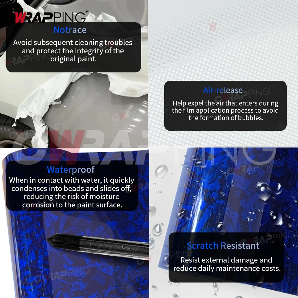 Pegatinas de motocicleta para coche, pegatinas de vinilo de fibra de carbono forjadas, pegatina automotriz, película para cubrir accesorios para automóvil