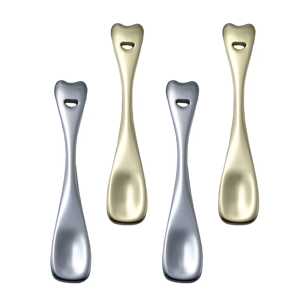 4Pcs Metal Spoons for Face Cream Eye Cream Facial Mask Essence Lotion Skincare Application Travel Friendly Clean Scoop