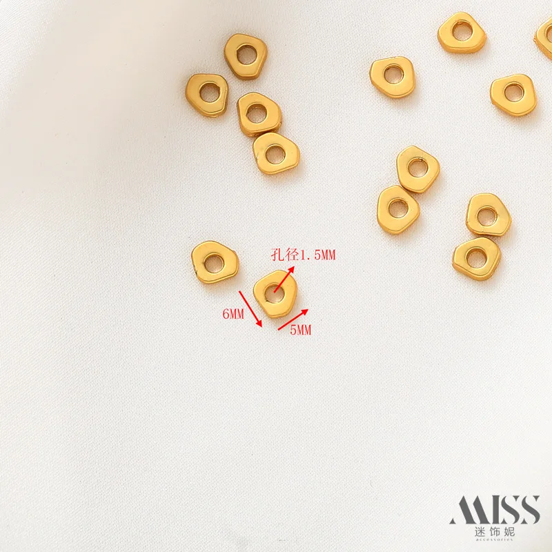 18K Gold Plated Ancient Gold Pumpkin Triangle Spacer Beads Snowflake Gear Big Hole For DIY Bracelet