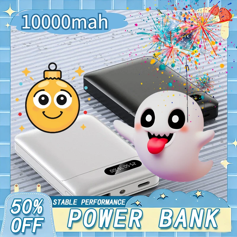 

10000mAh PowerBank 120W Super Fast Charging High Capacity Portable External Battery With LED Digital Display For IPhone New