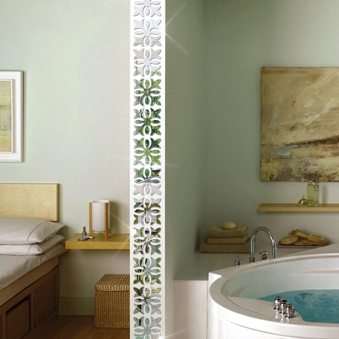 Cozinha acrílico espelho adesivos de parede decoração para casa sala de estar armário arte mural decoração peel & vara papel de parede 10 pçs