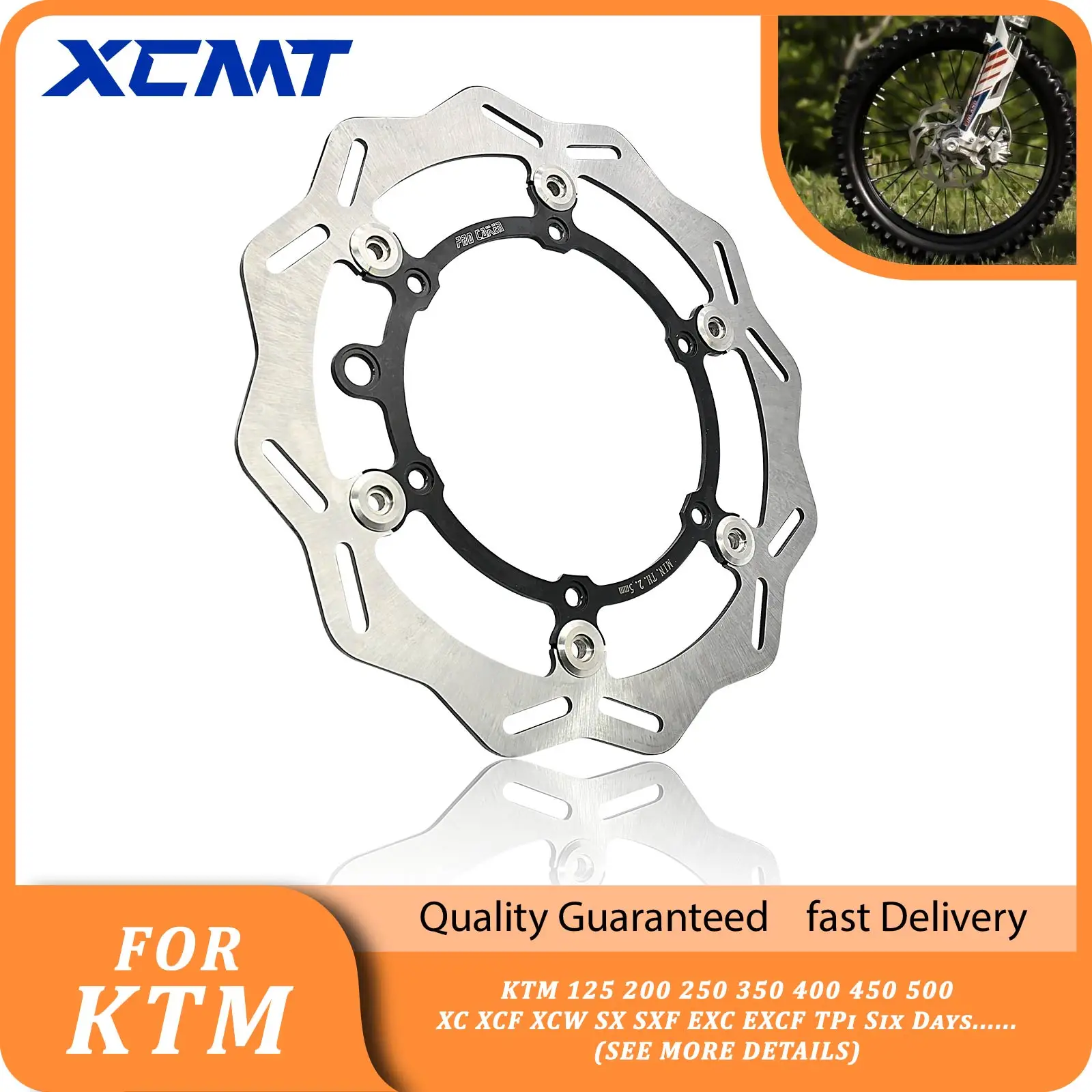 260mm Front Brake Disc Wave Floating For KTM 125 200 250 350 400 450 500 XC XCF XCW SX SXF EXC EXCF TPi Six Days 1994-2023