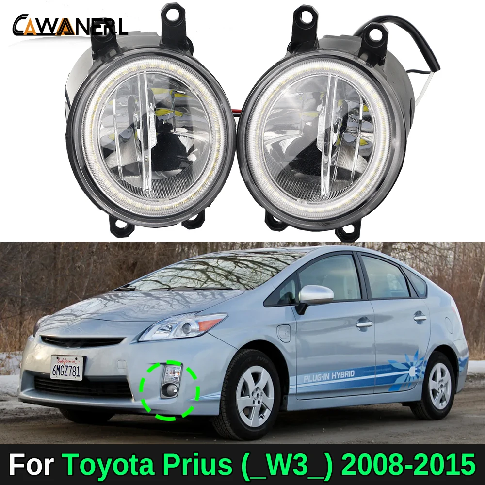 

1 пара автомобильных светодиодных противотуманных фар + дневные ходовые огни Angel Eye 30W для Toyota Prius (_W3_) 2008 2009 2010 2011 2012 2013 2014 2015