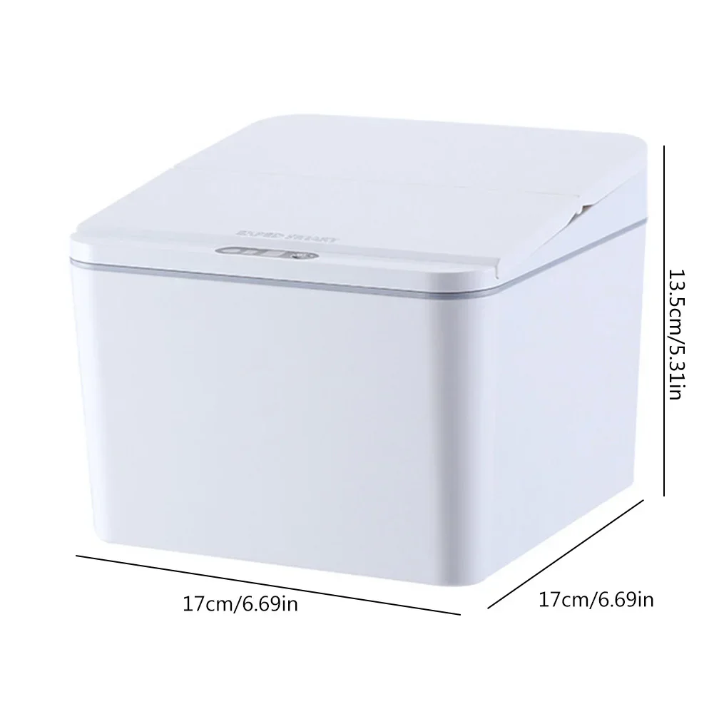 Portable Automatic Garbage Bucket with Lid 4L Garbage Bin Battery/Rechargeable for Home Office Electric Sensor Smart Trash Can