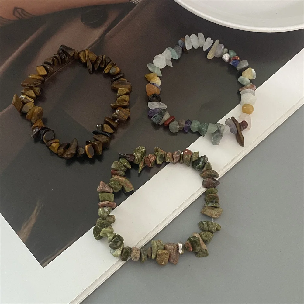 2026 سوار من حجر الكريستال الطبيعي للرجال والنساء غير النظامية الريكي محظوظ سوار موضة الفراولة كريستال جمشت مجوهرات #3