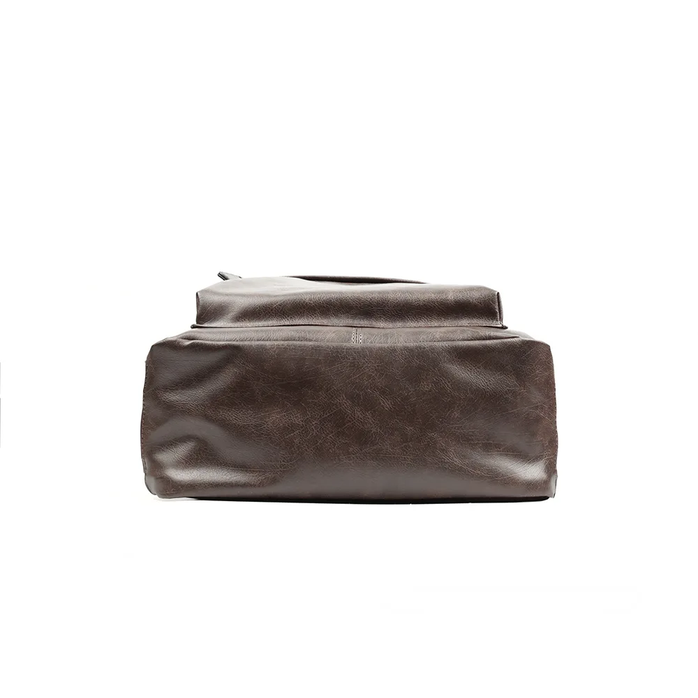 Modischer Rucksack für Herren, Große Kapazität, Reisetasche, Luxuriöser Weicher Lederrucksack für Männer, Lässiger Einfacher Tagesrucksack, Solider Schulrucksack – Detail 7