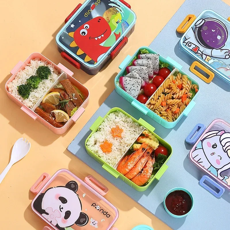 Cute Lunch Box for Kids Girls Boys with Compartments Bento Lunchbox School Child Leakproof Children\'s Food Snack Boxes New 2024