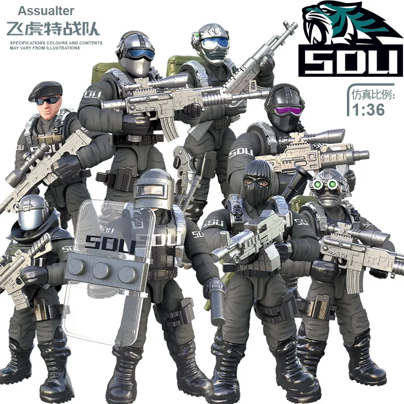 

Boy Toy New Soldier Military Base Building Block Doll Full Joint Movable Puzzle Gift 822
