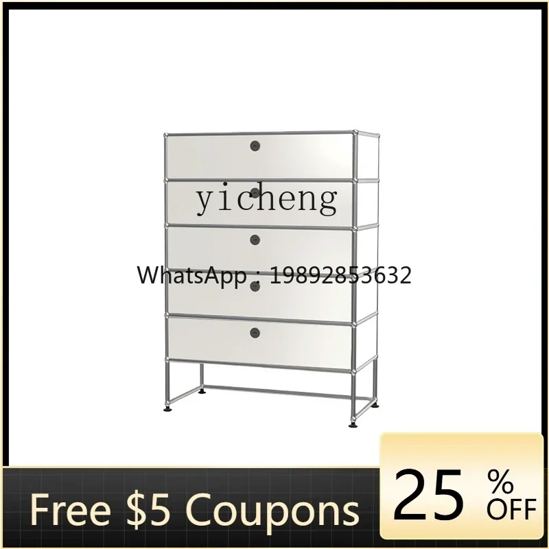 LYY  Entrance Middle and Ancient Module Combination Shoe Cabinet Locker Stainless Steel Chest of Drawers Storage Cabinet