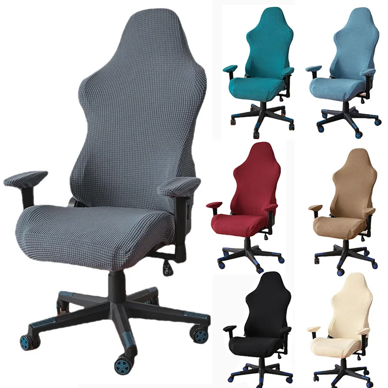 

Office Chair Cover Polar Fleece Elastic Gaming Chairs Cover Racing Armchair Seat Case Computer Stool Slipcovers housse de chaise