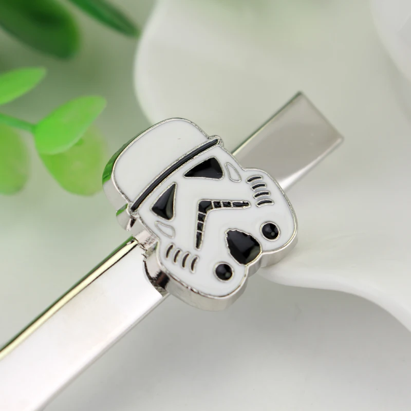 Disney Star Wars Imperial Stormtrooper Tie Clips Darth Vader Men Shirts Suit Necktie Collar Clip Fashion Jewelry Accessories