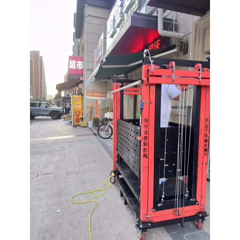 Gold Seller New model Upgraded Electric Scaffolding Load bearing 500KG Mobile Automatic Lifting platform Remote control Folding