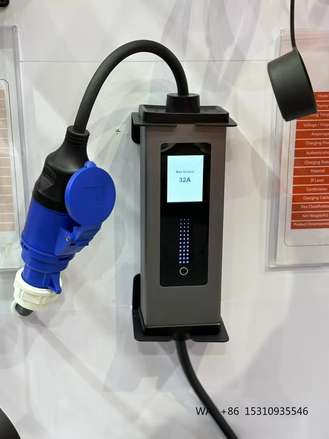 7KW Adjustable Portable EV Charger GB/T Interface 220V Mode 2 EVSE Charging cable Waterproof 5M Cable Household EV Charger