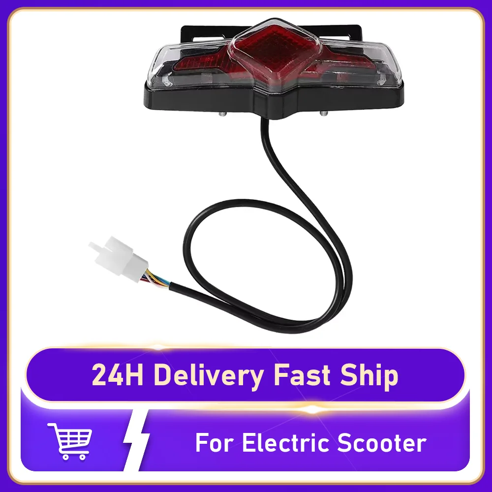 

12 В/36 В-60 В водонепроницаемый указатель поворота задний фонарь запасные части для электрического скутера светодиодный предупреждающий задний фонарь для ночной езды