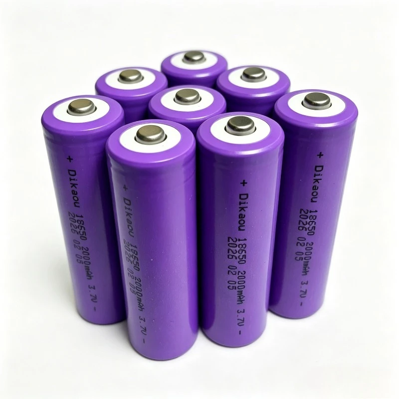2000mAh 3.7V Lithium Battery 18650 Rechargeable Battery Button Top Power for Headlamp Flashligh Electric Toys/Shaver/Toothbrush