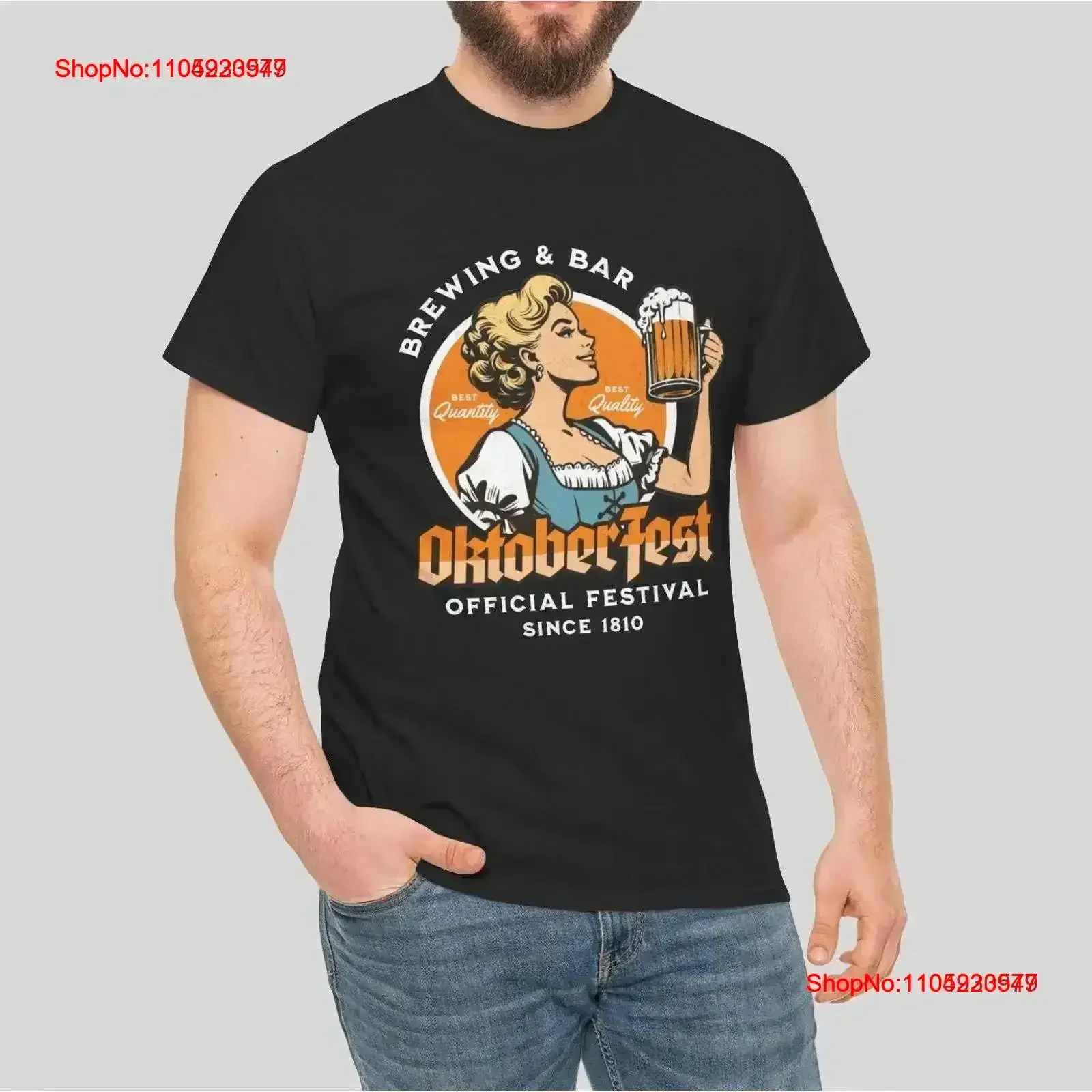 

OktoberFest Brewing Bar, плотная хлопковая футболка, винтажная стираная дышащая уличная одежда, повседневная модная мягкая универсальная винтажная стираная футболка