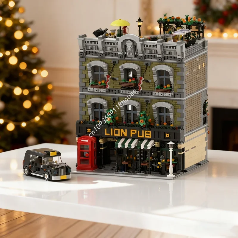 

5892 шт. MOC Лев Паб Модульная модель Строительные блоки Строительство Сборка DIY игрушки Образовательный кирпич Рождественский подарок Дети День рождения