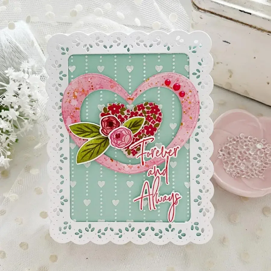 Valentine Heart Layering Stencil For Making Card Scrapbook Embossed Paper Album Diy Craft Template Decoration 2024 New Arrivals