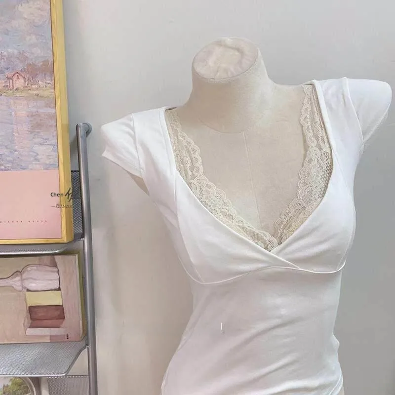 Sexy Lace Bralette Tank Top Underwear Set Outerwear Compatible Summer High Luxury Brand Pure Color Unisex Innerwear