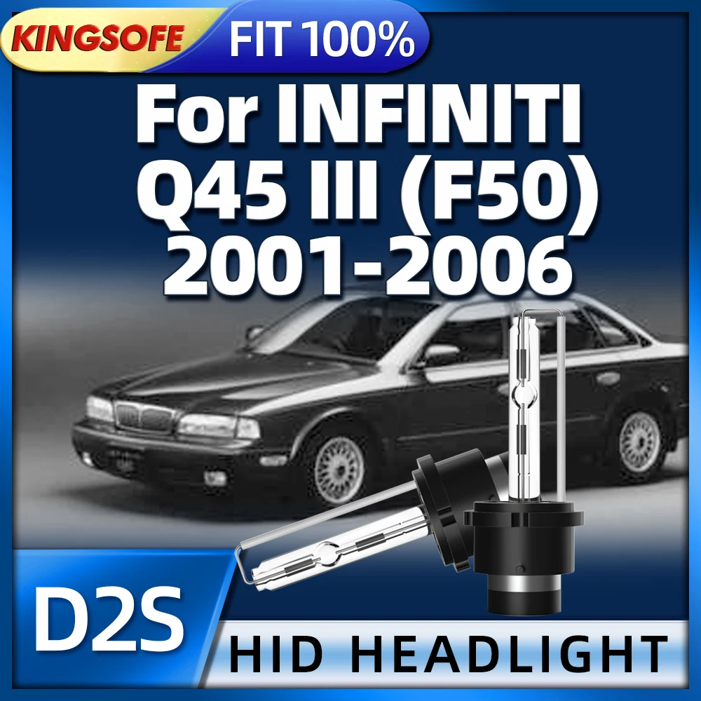 

2PCS 35W D2S 6000K White HID Bulb Xenon Headligh Car Light For INFINITI Q45 III (F50) 2001 2002 2003 2004 2005 2006