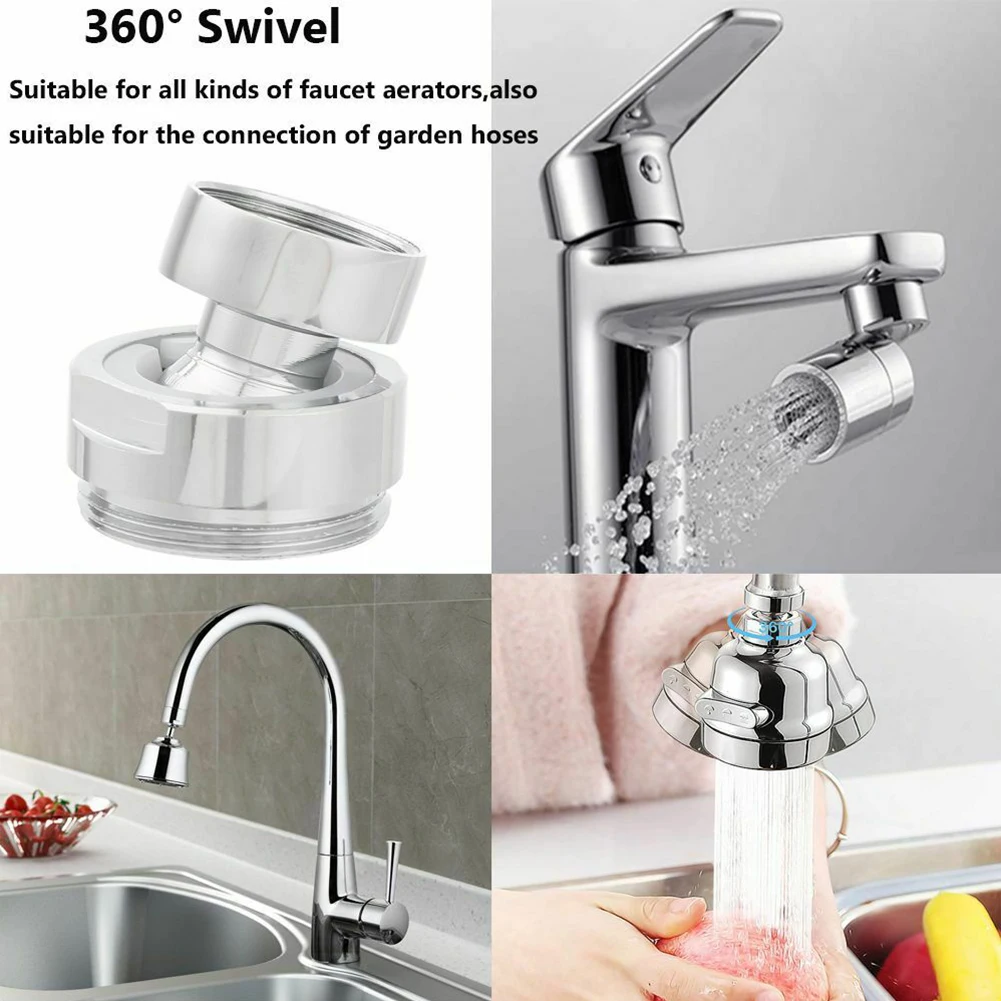 Degree Adjustable Swivel Aerator Adapter Faucet Adapter For Ap Aerator Connector Connect Hose Kitchen Faucet Fittings