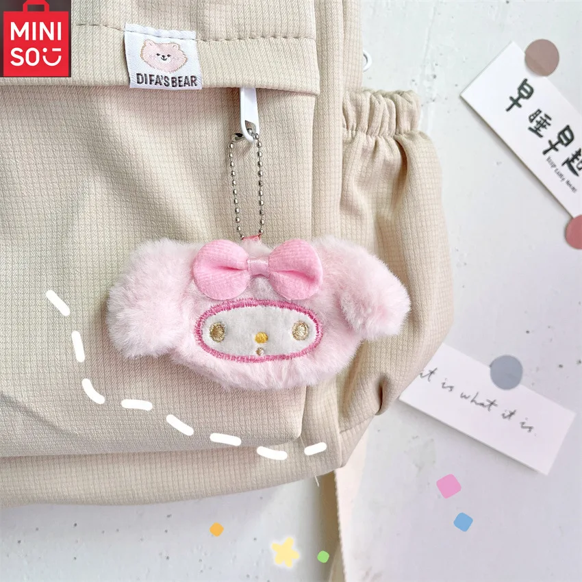 Sanrio Plush Keychain My Melody Pom Purin Hello Kitty Cartoon Animal Plush Key Chain Bag Pendant Backpack Decoration