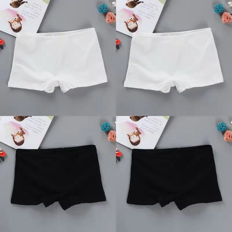 4pc Mix Girl Safety Shorts Pants Solid Underwear Cotton Leggings Girls Lace Briefs Short Pants