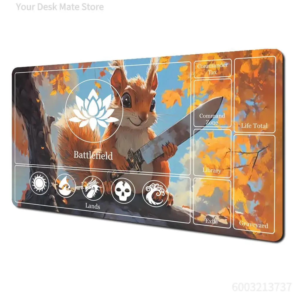 

Kawaii Cute Squirrel Mouse pad Fantasy-themed for MTG TCG gamming playmat game play mat Duel pads Beginner Card Battles DIY