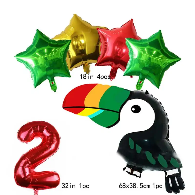 بالونات فويل توكو توكان لوازم حفلات أعياد الميلاد للفتيات لتزيين طيور الحيوانات هدية استحمام الطفل #3