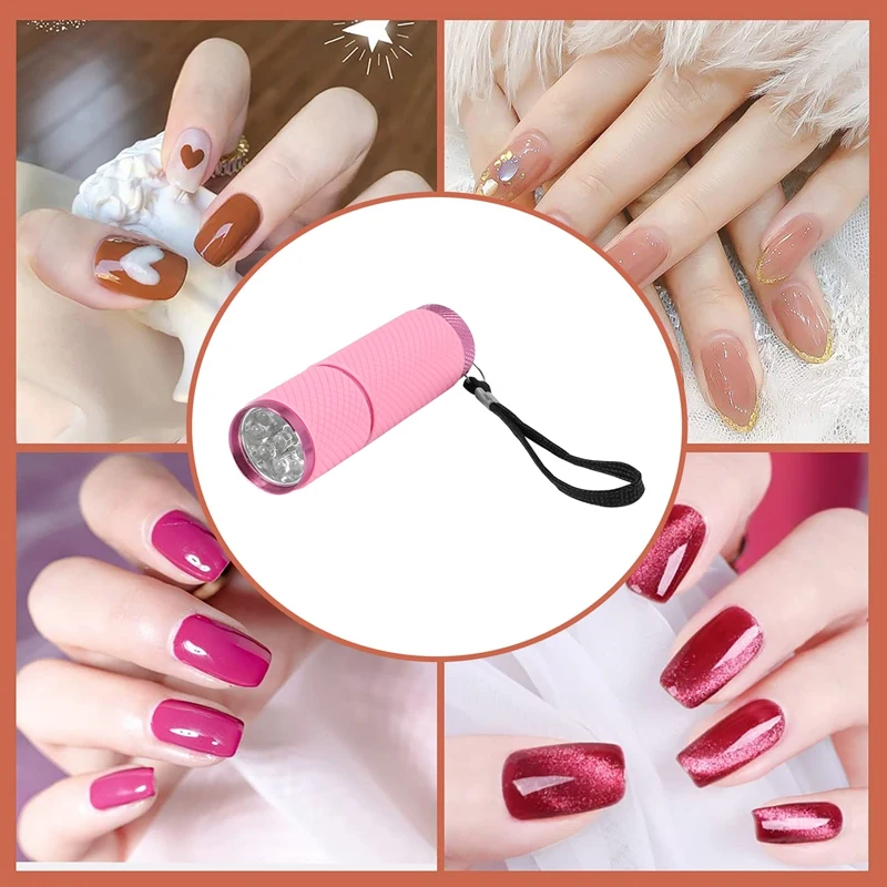 Promotion!UV 9 LED Nail Lamp,Professional Dryer Curing Gel Polish Light Handheld Dryer Flashlight Professional Nail Art Tools