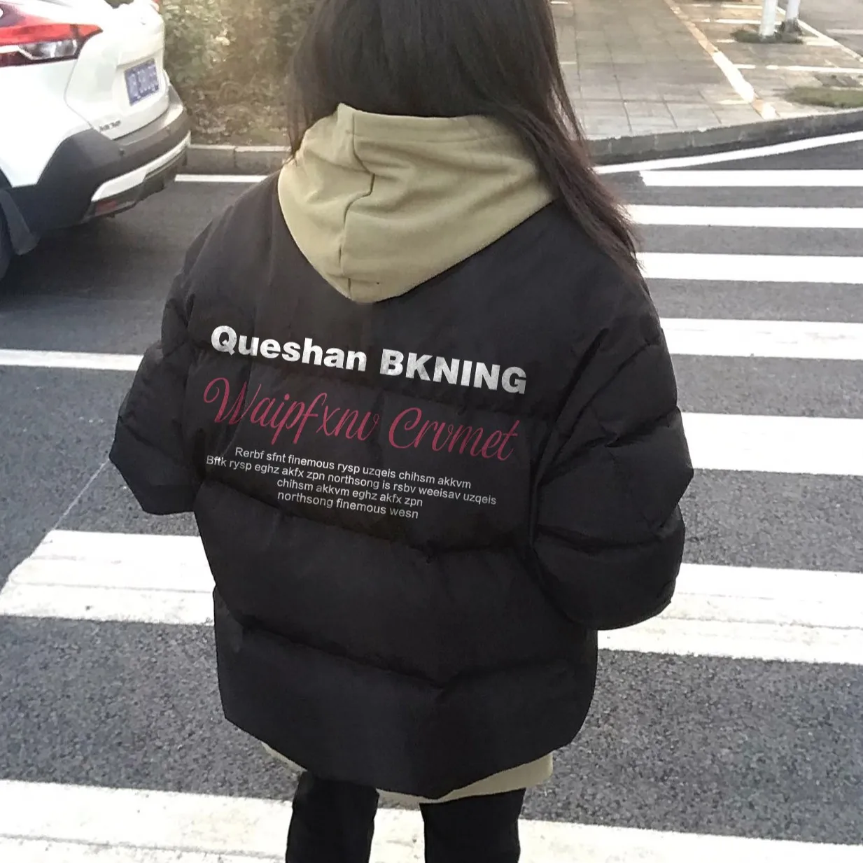 

Parka Impermeable Mujer Womens Jacket Wool Warm Winter Woven Weatherproof Wrinkle-Resistant Washable Well-Made Wearable Neutral