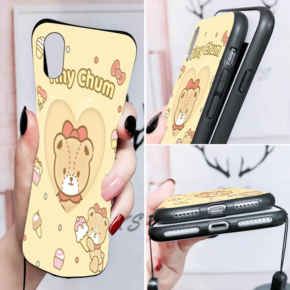 Pekkle Tiny Chum Cover for OPPO Reno 7 Pro 6 5 5Z 5F 4 4F 4Z 2Z 2F Lite Black Phone Case