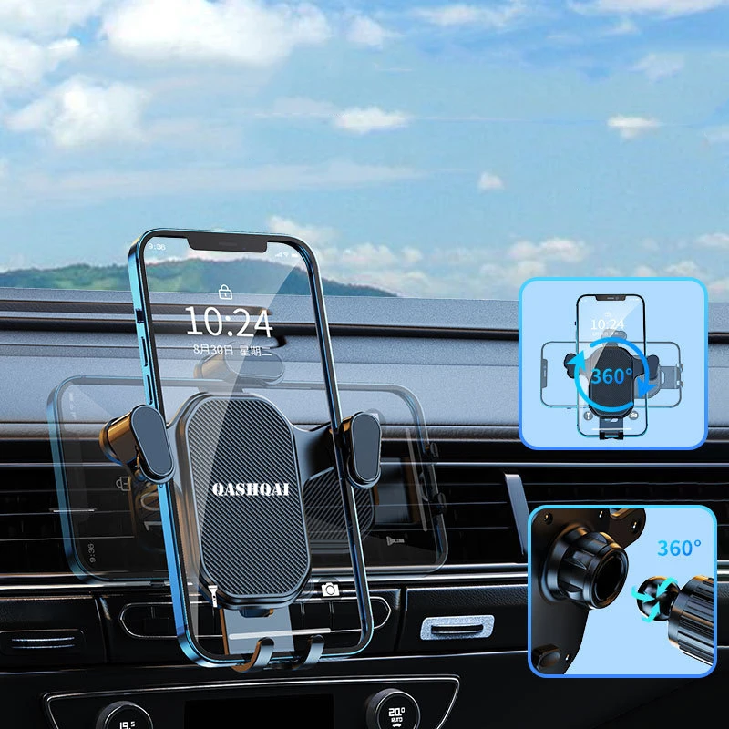 Gravity Car Phone Holder Support Smartphone Car Mobile Phone Holder For Nissan Qashqai j10 2013 2017 2011 2014 J11 2022