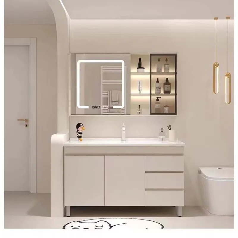 

Тумба для ванной комнаты, умывальник, керамическая раковина из массива дерева от пола до потолка, встроенный шкаф для ванной комнаты