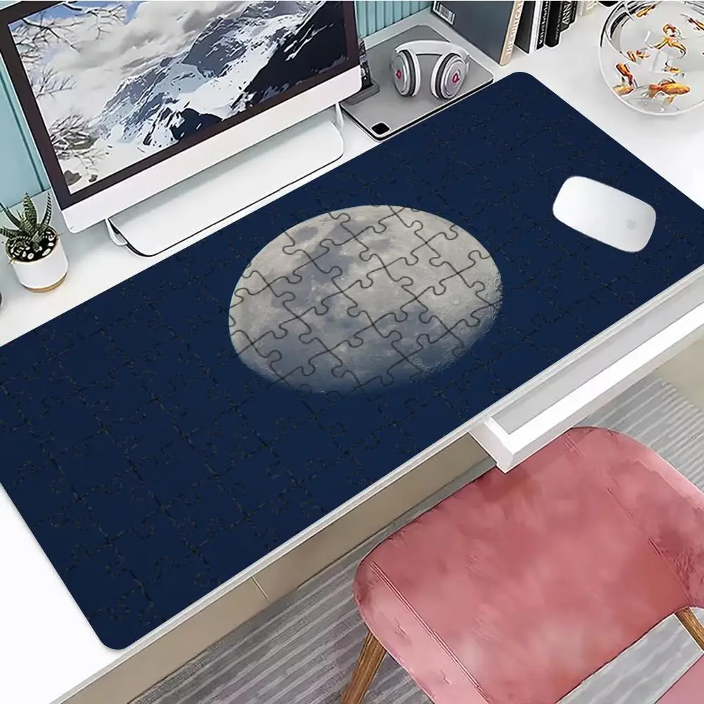 Puzzle Mouse Pad Gaming Mouse Pad, Mouse Pad with Edges and Non-Slip Rubber Base, Extended Mouse Pad