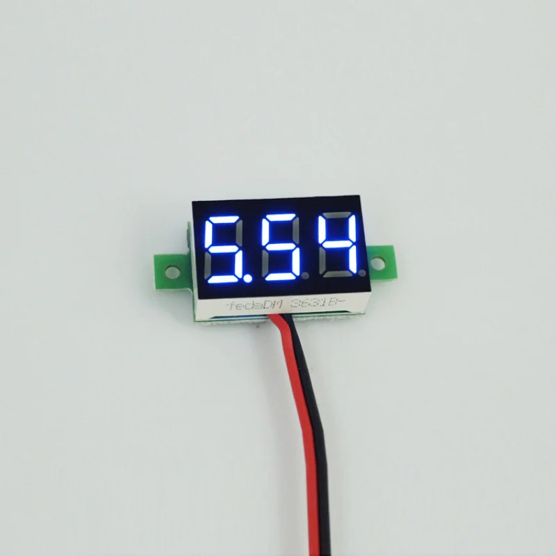 LED Digital Display Voltímetro Cabeça, 2 Linhas, 3 Posições, Detecção de Tensão, 5V, 12V, 24V, 5V, 12V, 24V