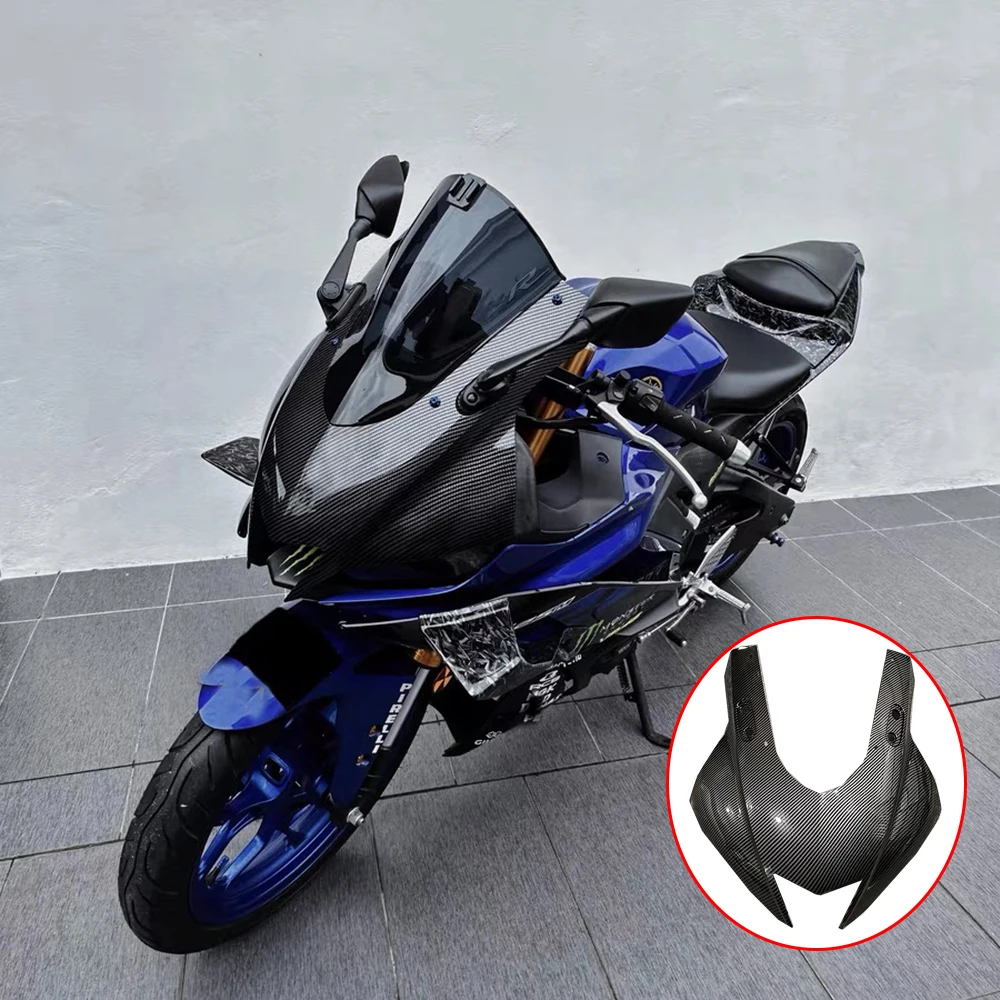 

Front Nose Upper Cowl Fairing For Yamaha YZF R3 R25 2019-2023 Headlight Cowl Mask Cover Nose Upgrade r3 r25 Style Small Eyes