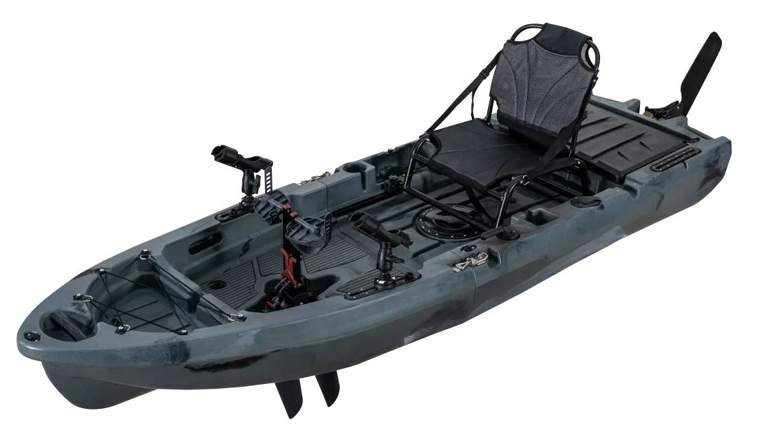 Kayak modular individual de nuevo diseño con propulsión a pedal, 2 embarcaciones de pesca desmontables en venta