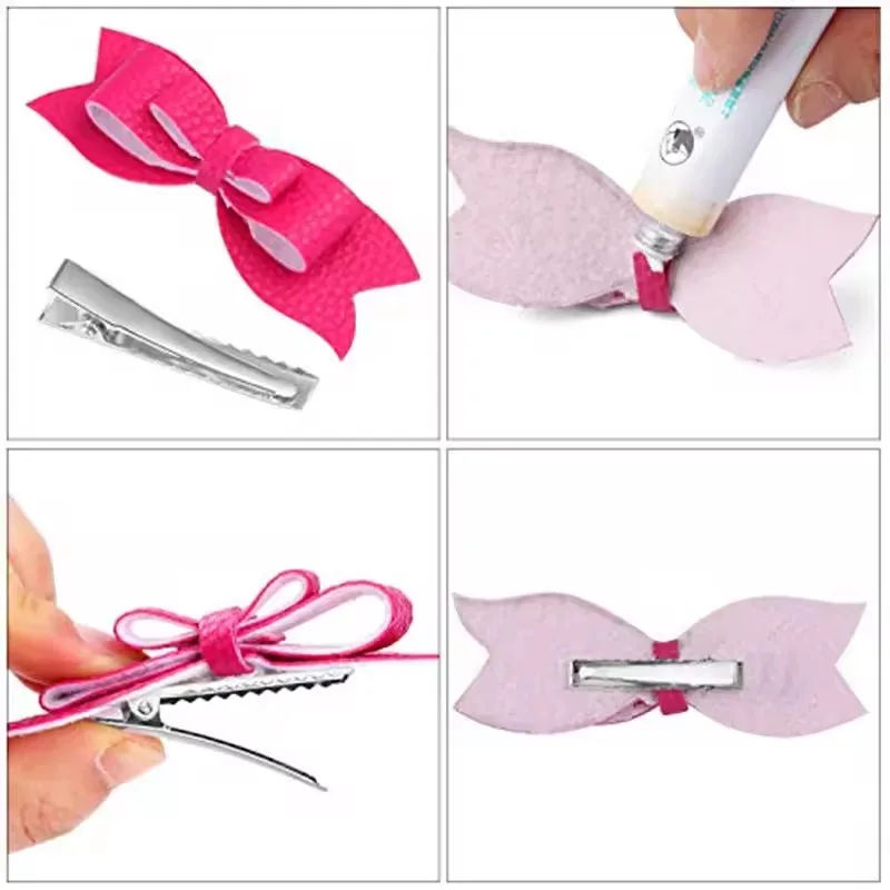 50pcs Hair Alligator Clips Metal Single Prong Duck Bill Hair Clips Flat Top with Teeth Curl Clips for Hair Accessories DIY view 2