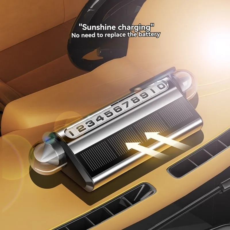 T82C علامة وقوف السيارات رائجة البيع مع شحن الطاقة الشمسية، ضوء LED وتعديل الأسطوانة #2