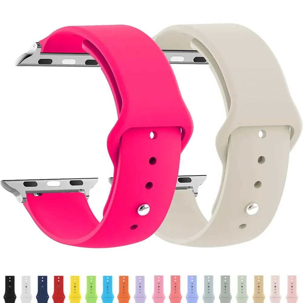 Cinturino per cinturini Apple Watch 40mm 44mm 49mm 45mm 41mm 38mm 42mm cinturino in Silicone iWatch Series Se 9 8 7 6 5 3 Ultra 2 Band