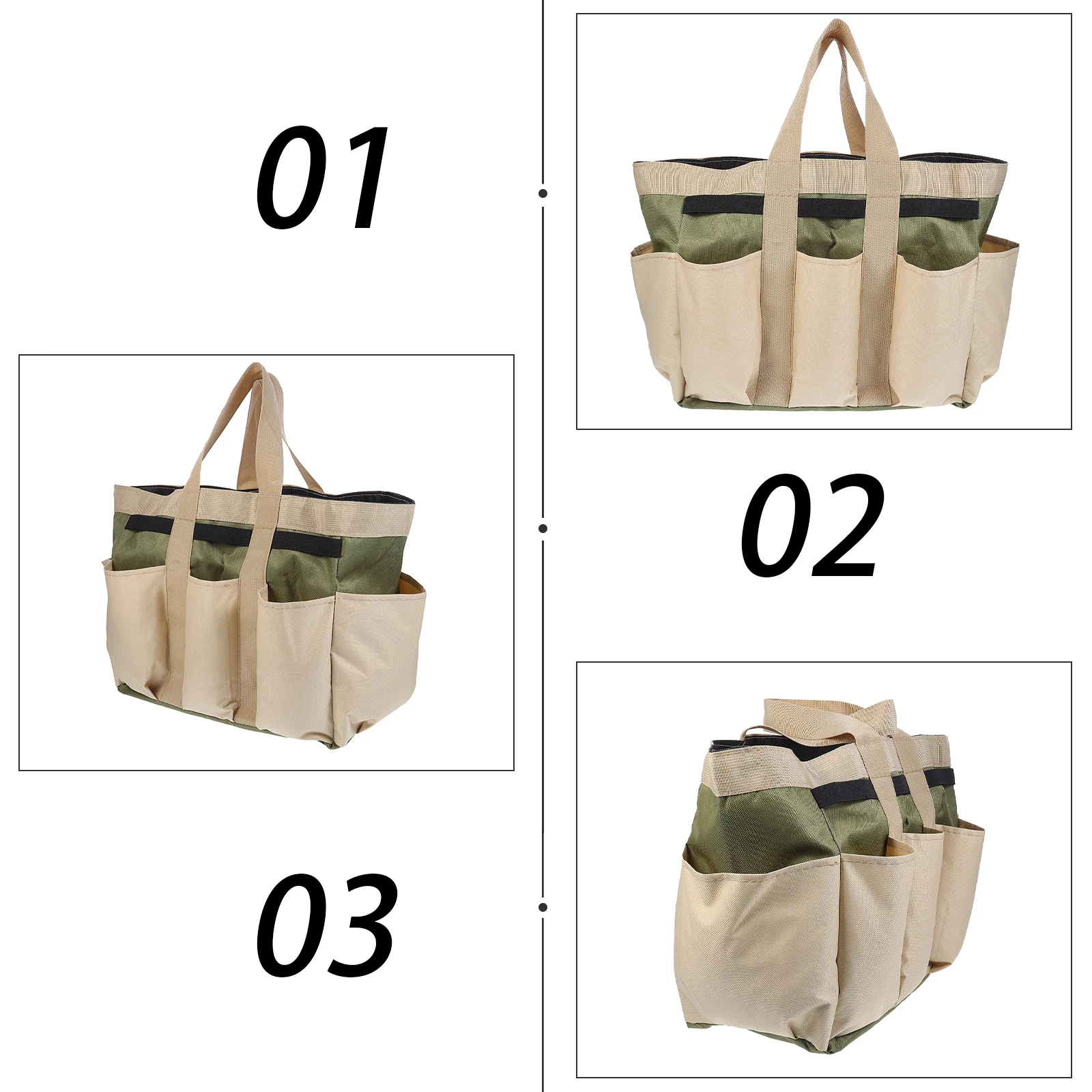 

Gardening Tool Bag Oxford Cloth Wear Resistant Storage Basket Toolkit Container H Tools Accessories ganizer Portable