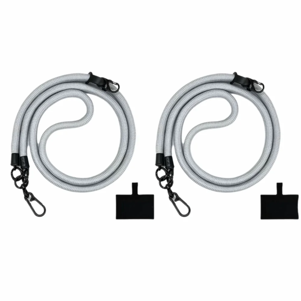 

2 Pcs 10MM Cell Phone Lanyard Metal Polyester Adjustable Strap Neck Lanyard Universal Secure Crossbody Lanyard Phone Tether
