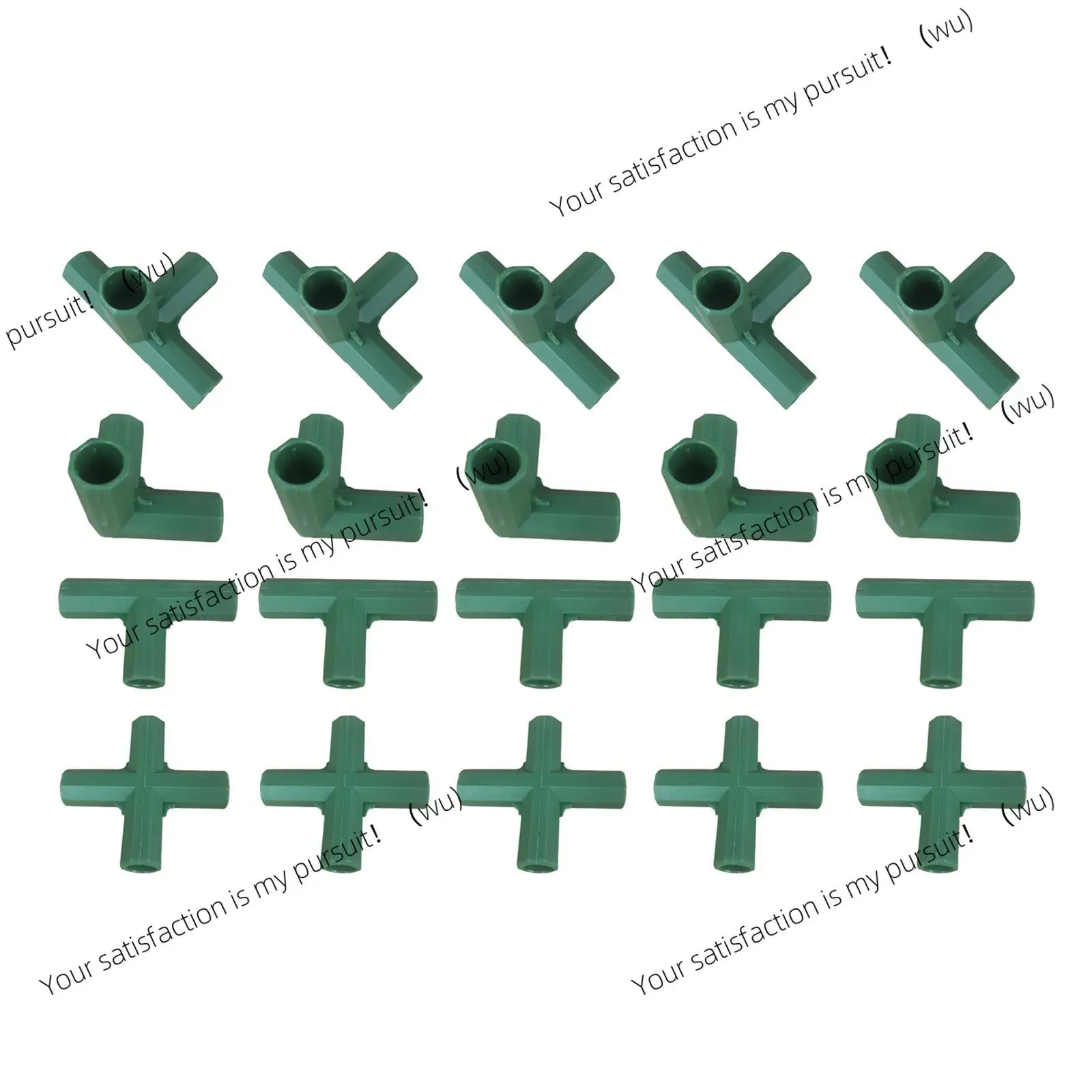 Set of 20 Durable Green 11mm Greenhouse Joints Building Fittings Frame Connectors for Flower Stands Greenhouse Bracket Joints