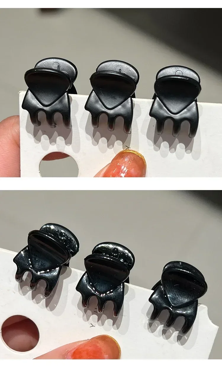 10/40 Stück Mini Schwarze Haarklammern für Frauen und Mädchen Kleine Plastik-Haarspangen Haarklammern Pferdeschwanzhalter Kinder-Kopfbedeckung Haaraccessoires – Detail 4