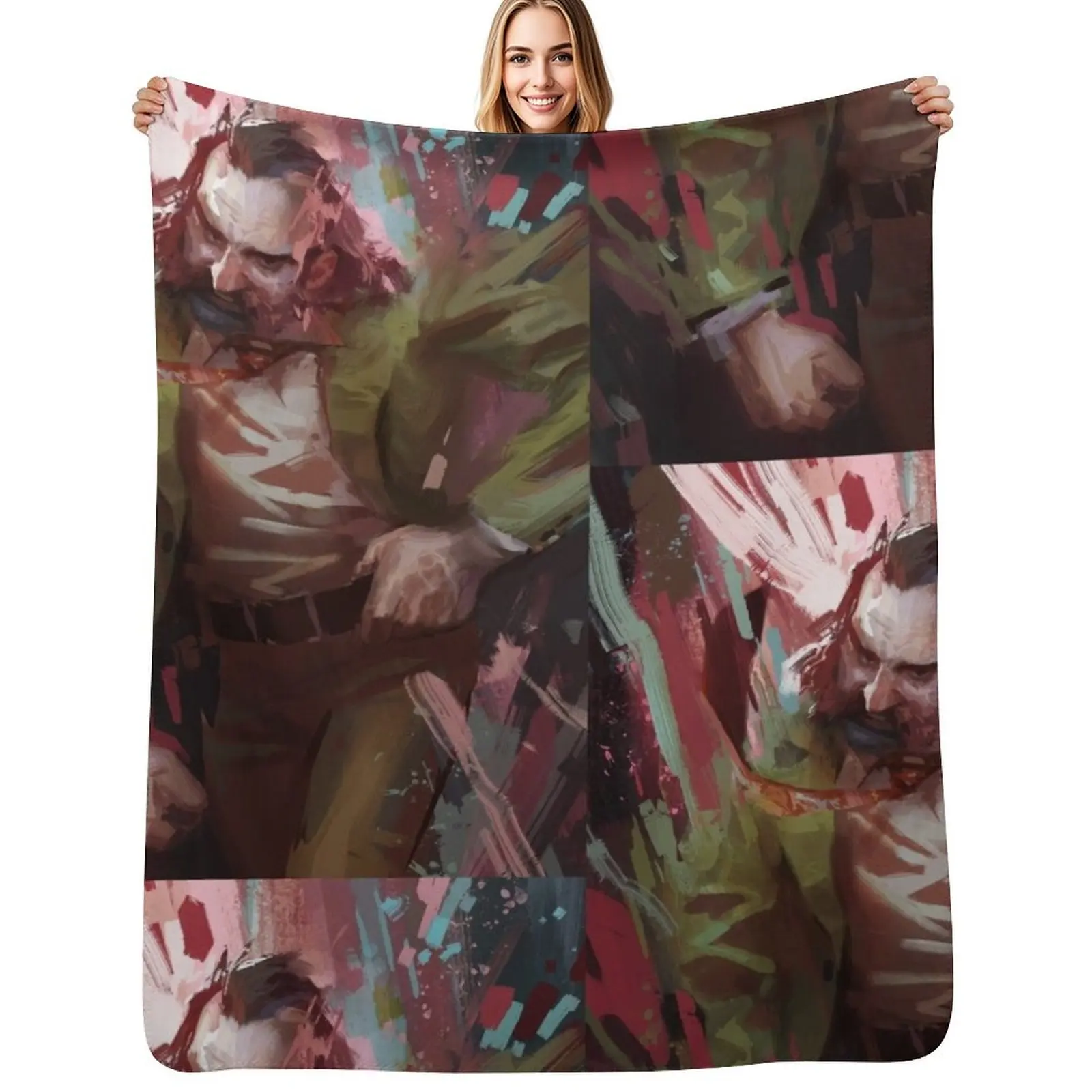 

Disco Elysium Video Game Poster - Disco Elysium Fanart Tshirt Throw Blanket For Sofa Thin Decoratives Moving Bed Blankets
