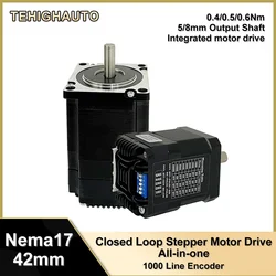 Nema17 42mm Closed Loop Stepper Motor Drive All-in-one Encoder Mini Servo Motor 42mm Integrated Motor 1000Line 0.4-0.6Nm 40-60mm