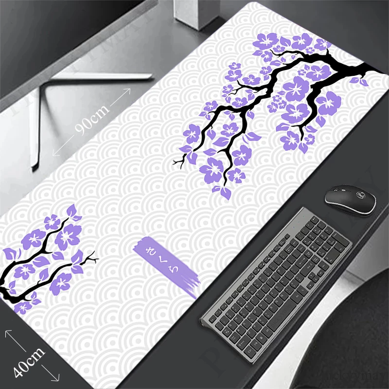 

Cherry Large Desk Pad 100x50cm Big Computer Mousepads Gaming Mousepad Big Keyboard Mats Gamer Mouse Pad Sakura Desk Mat